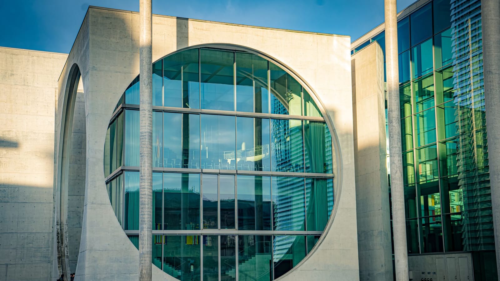 Captivating facade of modern architectural design in Berlin, Germany.